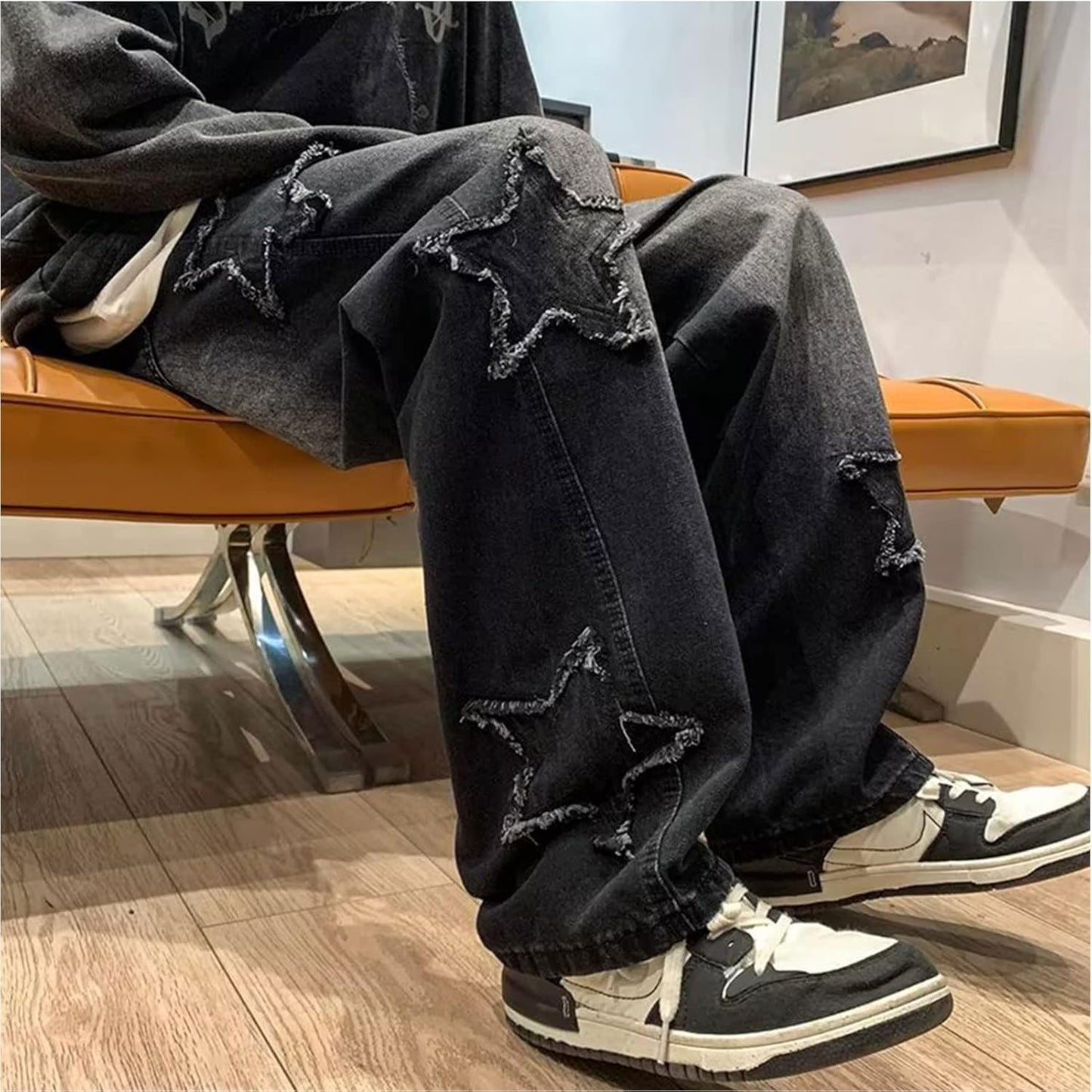 Y2K EMBROIDED STAR JEANS